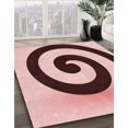 thumbnail image 3 of Ahgly Tapis d'Intérieur Lavable en Machine Carré Transitionnel Rose, 8 Pieds Carré, 3 of 7