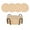 A, variant on Weloille Cotton Gauze Woven Round Cup Mat Coaster Set 4 Pcs with Storage Rack Heat Insulation Pad Kitchen Dining Table Protector Home Decor Accent