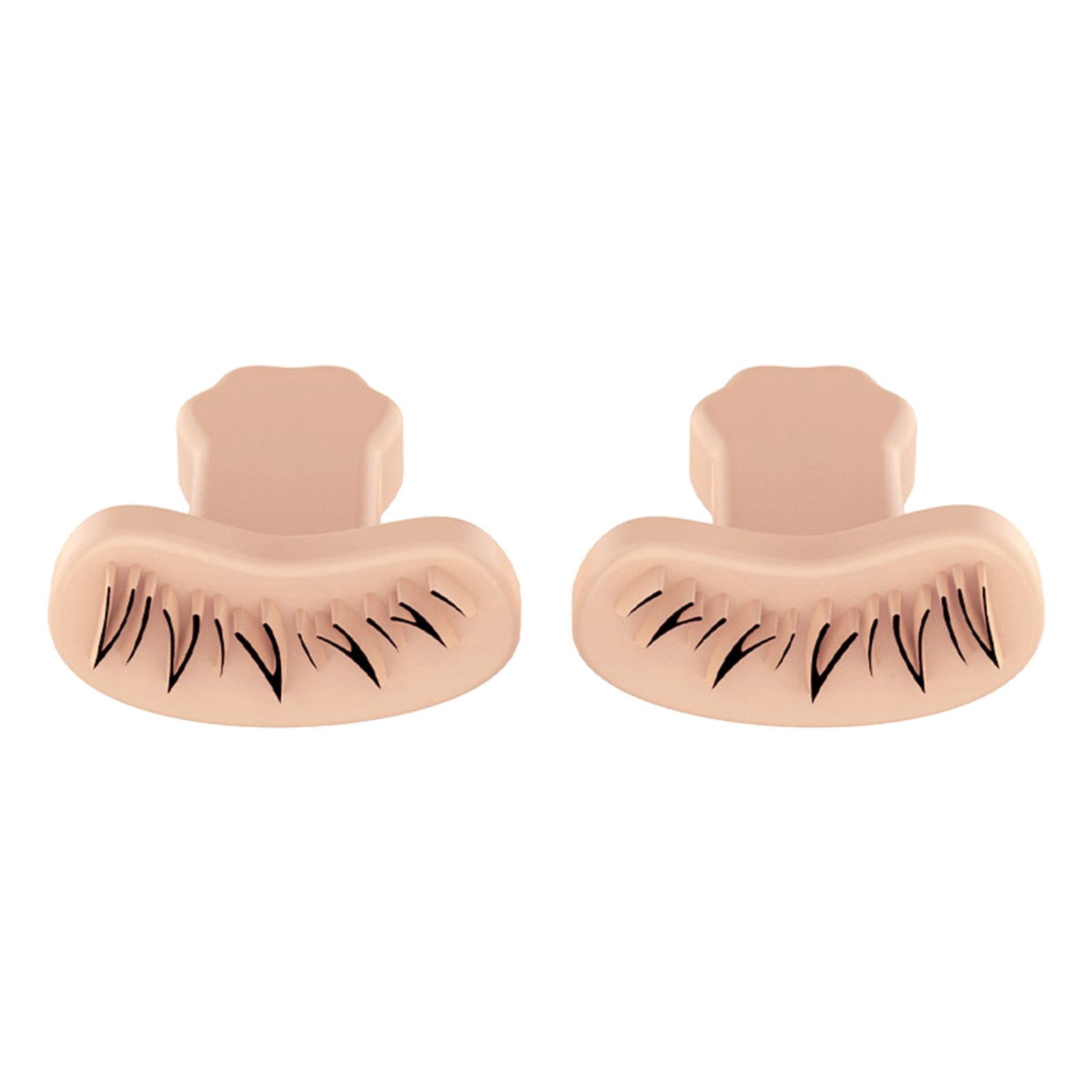 2 Pcs Bottom Eyelash Stamping Tool, Quick Makeup Under Eyelash Stencil, Eyelash Skin color