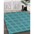 thumbnail image 3 of Ahgly Company Machine Washable Indoor Square Transitional Dark Cyan Green Area Rugs, 3' Square, 3 of 7