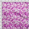 thumbnail image 3 of oneOone Viscose Chiffon Fuschia Pink Fabric Florals Craft Projects Decor Fabric Printed By The Yard 42 Inch Wide, 3 of 4