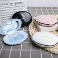 thumbnail image 3 of HLONK Contact Lens Case Chic Geese Stone and Mirror Surface Travel Contact Lens Box Magnetic Closure and Snap Closure Contact Lenses Storage Box Black Button, 3 of 4