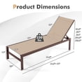 thumbnail image 3 of Gymax Aluminum Patio Chaise Lounge Outdoor Adjustable Lounge Chair W/ 6-Position Backrest, 3 of 9