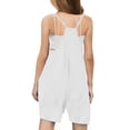thumbnail image 4 of Plebaso Girls Summer Sleeveless Casual Solid Color Romper Spaghetti Strap Shorts Jumpsuit With Pockets, 4 of 5
