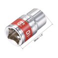 thumbnail image 2 of Unique Bargains 1/2-Inch Drive by 13mm Shallow Socket w Red Band, Cr-V, 6-Point, Metric, 2 of 4