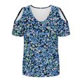 thumbnail image 4 of Soki Women's Off Shoulder Tee Clearance Blouses Short Sleeved V-Neck Fashionable Tops, 4 of 6