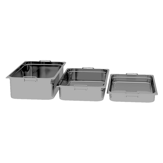 Lot de 6 Poêles d'Hôtel avec Poignée, Profondeur 2,5 Po, Format Double, Acier Inoxydable de Qualité Commerciale, Contenant Alimentaire pour Traiteur, Plateau de Table Vapeur pour Buffet, Restaurant
