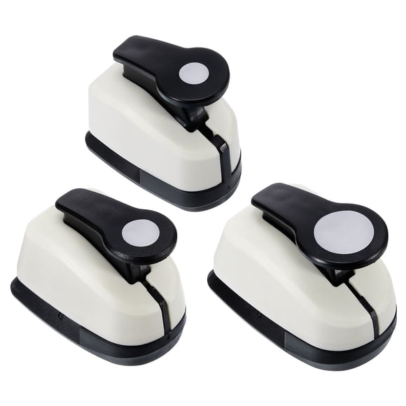 Unique Bargains 0.4 Inch 0.6 Inch 1 Inch Circle Punch, Circle Hole Paper Punch Hole Puncher Shape Punches for Crafting, 3 Pack