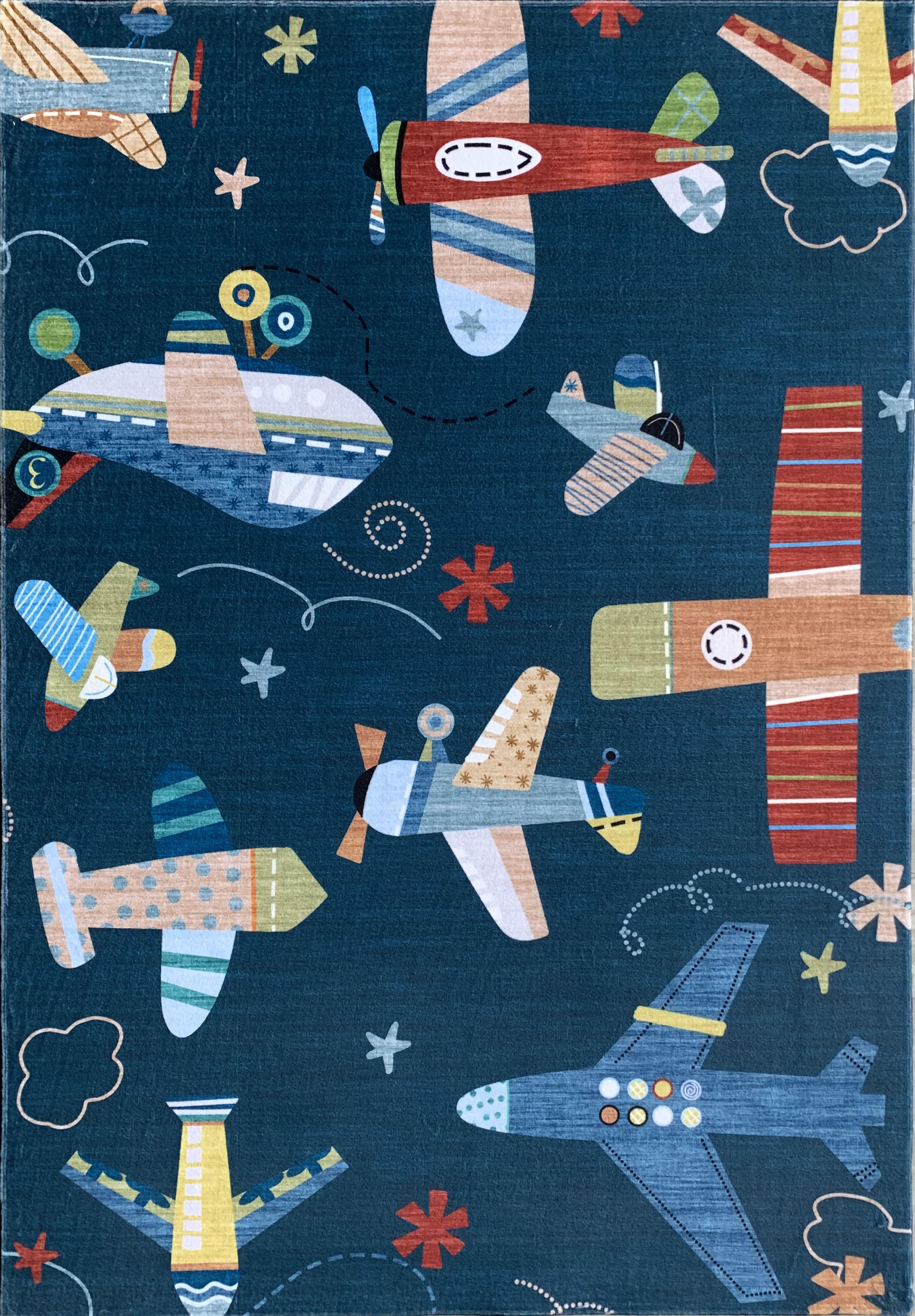 Tapis doux pour la zone de jeu Rug Branch Soft Steps, bleu marine - Salle de jeux, chambre d'enfant, chambre pour garcons et filles
