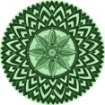 thumbnail image 1 of Ahgly Tapis Rond Lavable en Machine Intérieur Transitionnel Vert Émeraude Profond, 8 Pieds Rond, 1 of 7