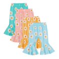 thumbnail image 2 of Toddler Baby Girl Bell Bottom Flared Pants Daisy Ruffle Pants Leggings Trousers, 2 of 6