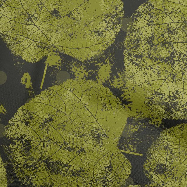 oneOone Rayon Lime Green Fabric Abstract Leaf Texture Sewing Material Print Fabric By The Yard 56 Inch Wide