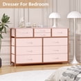thumbnail image 3 of CazToi Multifunctional Rustic TV Stand Dresser 47 Inch Wide Chest of Drawers with 10 Fabric Drawers & Metal Frame, 3 of 7