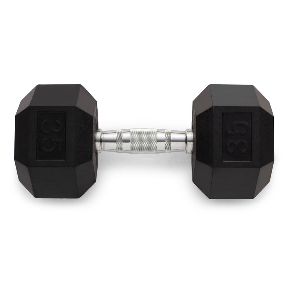 Weider Rubber Hex Dumbbell 35 lb Knurled Handle Single Home Gym
