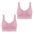 thumbnail image 1 of AherBiu 2pc Plus Size Sports Bras for Women Large Bust High Support Padded Bralettes Seamless Workout Underwear, 1 of 7