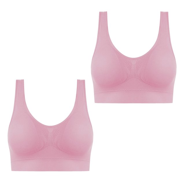 AherBiu 2pc Plus Size Sports Bras for Women Large Bust High Support Padded Bralettes Seamless Workout Underwear