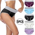 thumbnail image 2 of EQWLJWE Culottes pour Femmes Culottes Femmes 5 Pcs Femmes Culottes Patchwork Culottes sous-Vêtements Petites Culottes Bikini sous-Culottes, 2 of 9