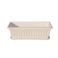 thumbnail image 1 of pitrice 3pcs Resin Rectangular Planting Pot Drainage Hole Vegetable Flower Planter Home Garden Plant Tray White 50x21x14cm, 1 of 7