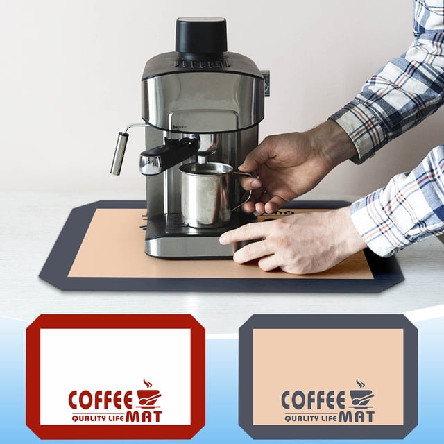 Vaidha Coffee Mat-Hide Stain Absorbent Rubber Quick Drying Mat For Kitchen Counter-Coffee Bar Accessories Dish Drying Mat Under Coffee Maker Coffee Machine