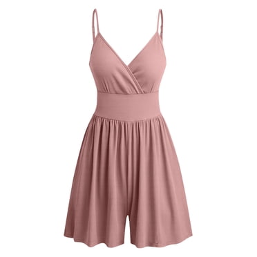 Deals of The Day Clearance! Women’s Summer Casual Romper Sleeveless Athletic Trendy Short Jumpsuit, Comfortable One-Piece for Vacation, Beach, or Weekend Fun Sales Today Clearance!