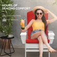 thumbnail image 4 of Outsunny Coussin de Chaise Adirondack d'Extérieur avec Attaches au Dossier, Rouge Vin, 4 of 10