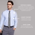 thumbnail image 5 of Van Heusen Chemise Oxford à Manches Longues pour Homme, P, Marine, 5 of 5