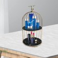 thumbnail image 3 of Xingzhi Bird Cage Cosmetic Storage Rack Dresser Makeup Organizer Shelf 2 Tier Black, 3 of 5