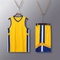 thumbnail image 4 of RKSTN Soccer Maillot Enfants Sans Manches Col Rond Chandail de Soccer avec Shorts Ensemble d'Uniforme d'Entraînement 2 Pcs Ensemble de Maillot de Soccer (Jaune, P) Unisexe, 4 of 5