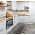thumbnail image 4 of Gloria Non Slip Rubber Back Kitchen Rug Kitchen Runner Kitchen Mat Anti Slip Carpet (Checkered-Gray Runner (23"x84")), 4 of 6