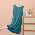 thumbnail image 3 of Elvqul Nuisettes Sans Manches pour Femmes Grande Taille Pyjamas Verts pour Femmes Pyjamas Unis pour Femmes Coton Doux, 3 of 5