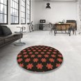 thumbnail image 4 of Ahgly Company Tapis d'Intérieur Lavable à la Machine, Carré, Transitionnel, Rouge Nuit, Tapis de Zone, 6 Pieds Carré, 4 of 7