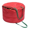 thumbnail image 1 of Wreath Storage Container Christmas Hanging Wreath Storage Bag Festive Wreath Storage Box with Dual Zippers and Handles for, 1 of 10