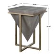 thumbnail image 5 of Uttermost Bertrand Table d'Appoint en Bois MDF et Faux Shagreen Gris, 5 of 5
