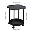 thumbnail image 3 of Yeciiwht Movable Night Stand Practical Double Layer Storage Nightstand Portable Bedside Table with Wheels Open Storage Side Table Small Storage Rack Sofa Mini Cabinet, Bedroom, Living Room, 3 of 6
