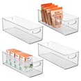 thumbnail image 1 of iDesign Plastic Stackable Pantry Bin for Kitchen Cabinets or Fridge, Set of 4, Clear, Made in USA, 1 of 9