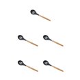 thumbnail image 2 of relayinert Kitchenware Wooden Handle Silicone Shovel Spoon Colander Brush Spatula Tool Missed 5Set, 2 of 6