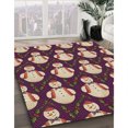 thumbnail image 3 of Ahgly Company Tapis d'Intérieur Lavable à la Machine, Carré, Transitionnel, Feuille d'Automne, Brun Vert, Tapis de Zone, 5 Pieds Carré, 3 of 7