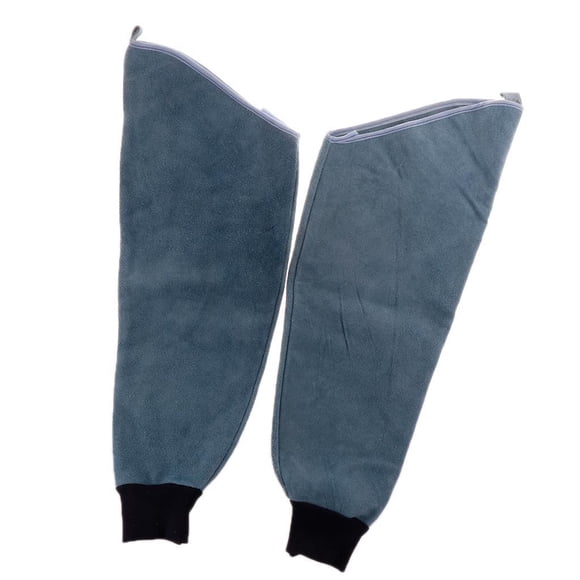 HILABEE Heavy Duty Cowhide Leather Welding Protective Split Sleeves For Blue