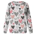 thumbnail image 4 of 2023 Chandail à Capuchon Surdimensionné pour Femmes Manches Longues Décontracté Impression de la Saint-Valentin Col Rond Chandail Molletonné Col Rond Chandail Tunique Hauts Costumes d'Halloween/Noël Rabais de 50 % Liquidation, 4 of 5