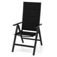 thumbnail image 1 of Costway 1 PCS Chaise Pliante de Patio Chaises d'Extérieur avec Siège Rembourré, Dossier Réglable Noir, 1 of 10