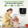 thumbnail image 3 of NutriChef 1.6L Electric Rice Cooker – Portable Multi-Function Cooker with Non-Stick Ceramic Pot, Digital Controls, 6 Presets & Auto Shut-Off – White, 3 of 8