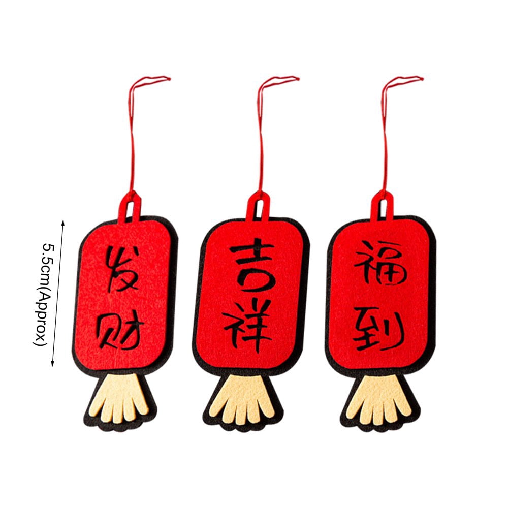 1 Set Chinese Knot Decor Waterproof Auspicious Sign Bright Color Good Fortune Red Knot Pendant for Chinese New Year