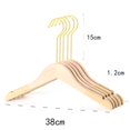 thumbnail image 2 of 10pcs Flocking Wood Hanger Lightweight Non-Slip Clothing Hanging Natural Rack, 2 of 3