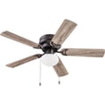 thumbnail image 1 of Prominence Home Alvina 44" Indoor LED Ceiling Fan with Pull Chain, Bronze, 1 of 15