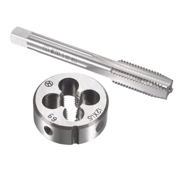 Unique Bargains M12 x 1,5 mm Robinet et Matrice Métriques Ensemble Robinet à Filetage de Machine avec Matrice Ronde