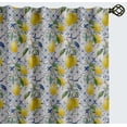 thumbnail image 2 of Vargottam Cotton Rod Pocket/Back Tab Curtains - 96" Floor-Length Drapes for Long Doors or Large Windows - Light Filtering, 3-in-1 Header - Set of 2, 52"x96" - Lemon And Vine Print (Yellow), 2 of 8
