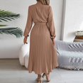thumbnail image 5 of Birdeem Robes pour Femmes Manches Longues Mode Couleur Unie Col Montant Taille Robes Manches Longues pour Femmes, 5 of 5