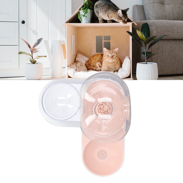 Pet Water Dispenser With Fixed Water 2.8L Capacity Drinking Bowl Automatic Cat Feeder For Pet Feeding And Drinking