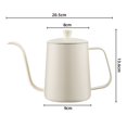 thumbnail image 2 of 350/600ml Stainless Steel Gooseneck Kettle Hand Drip Pour Over Coffee Spout Pot, 2 of 10