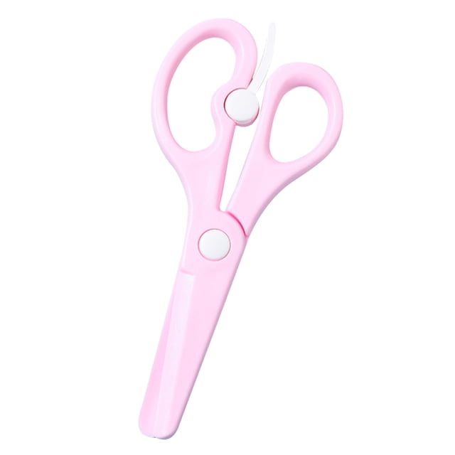 Back to School Clearance! Childrens DIY Crafts Plastic Scissors Students Do Not Hurt Hands Resilient Scissors Kindergarten Round Head Wrapped Edges To Save Energy Scissors School Supplies